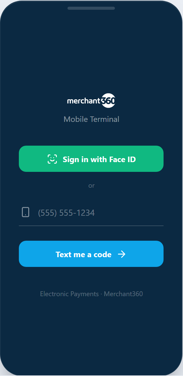 The sign-in screen with a Sign in with Face ID button